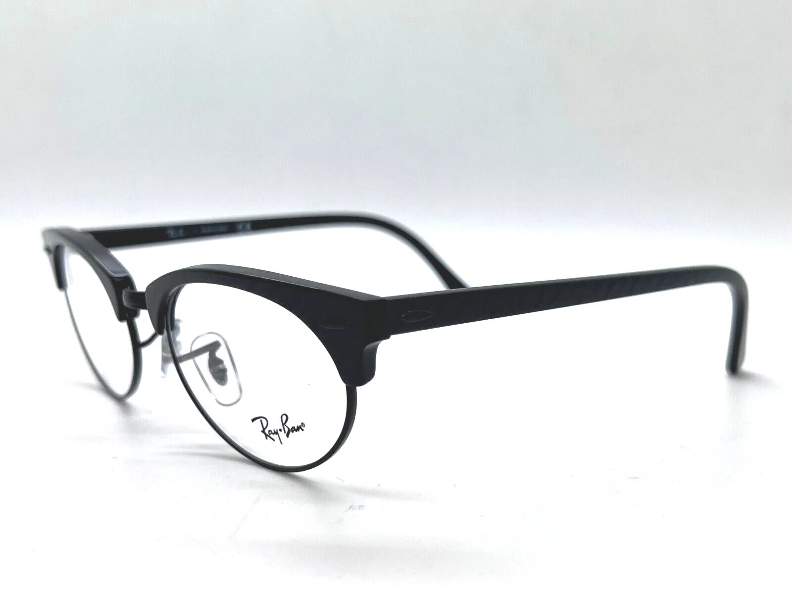Ray-Ban CLUBMASTER RB 3946V 8049 WRINNKLED BLACK EYEGLASSES FRAME 52-19-145MM 3