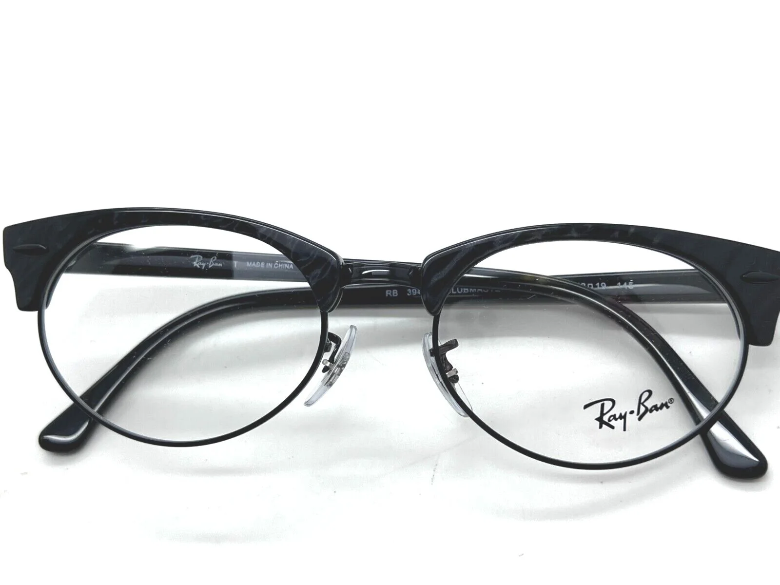 Ray-Ban CLUBMASTER RB 3946V 8049 WRINNKLED BLACK EYEGLASSES FRAME 52-19-145MM 4