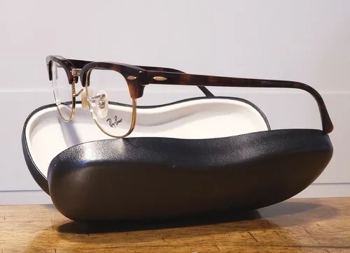 Ray Ban Clubmaster RB5154 2372 Red Havana Eyeglasses Frames 49-21-140 2