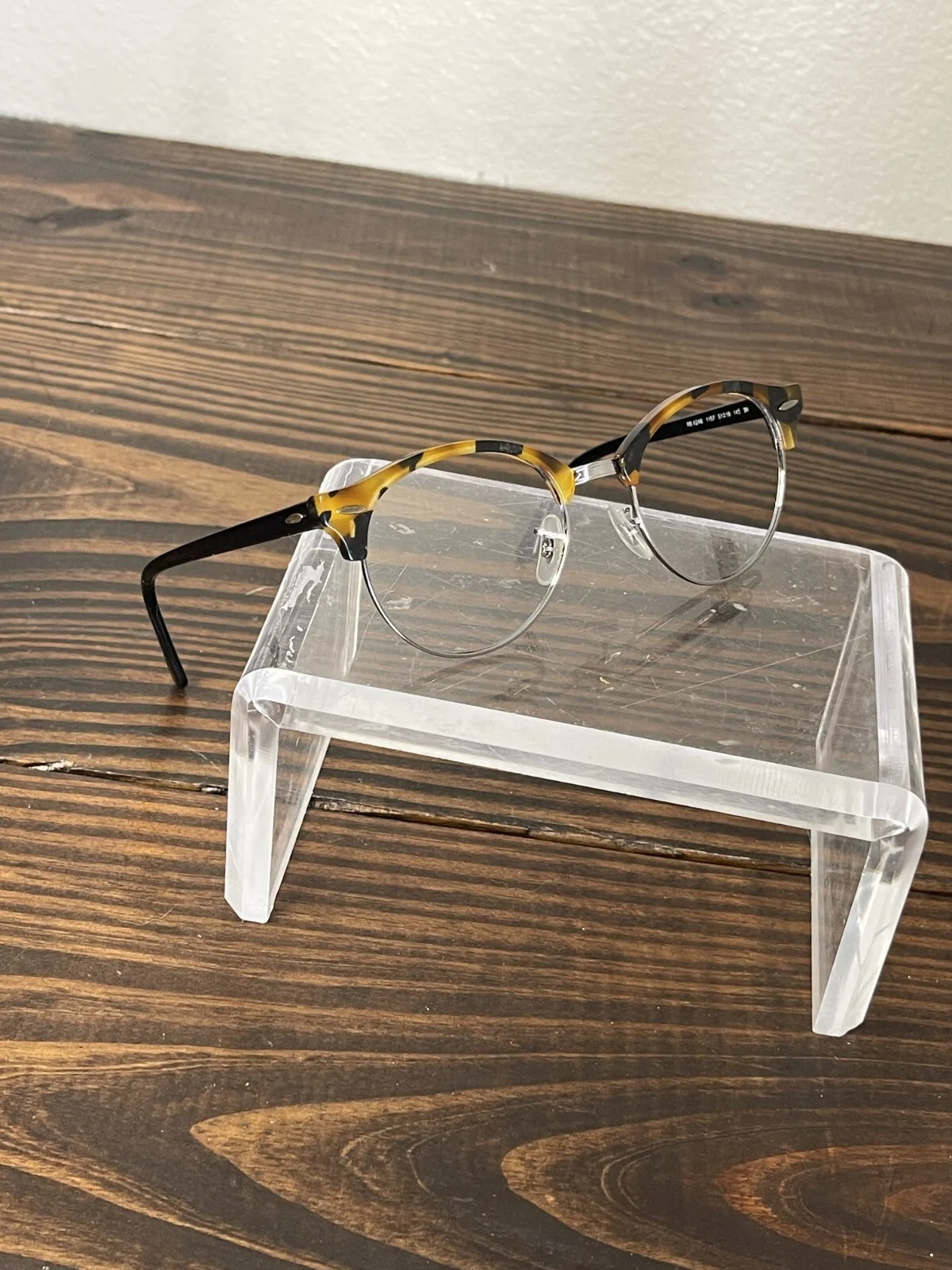 Ray-Ban Clubround RB4246-1157 Unisex Polished Black Havana Eyeglasses Frame 145