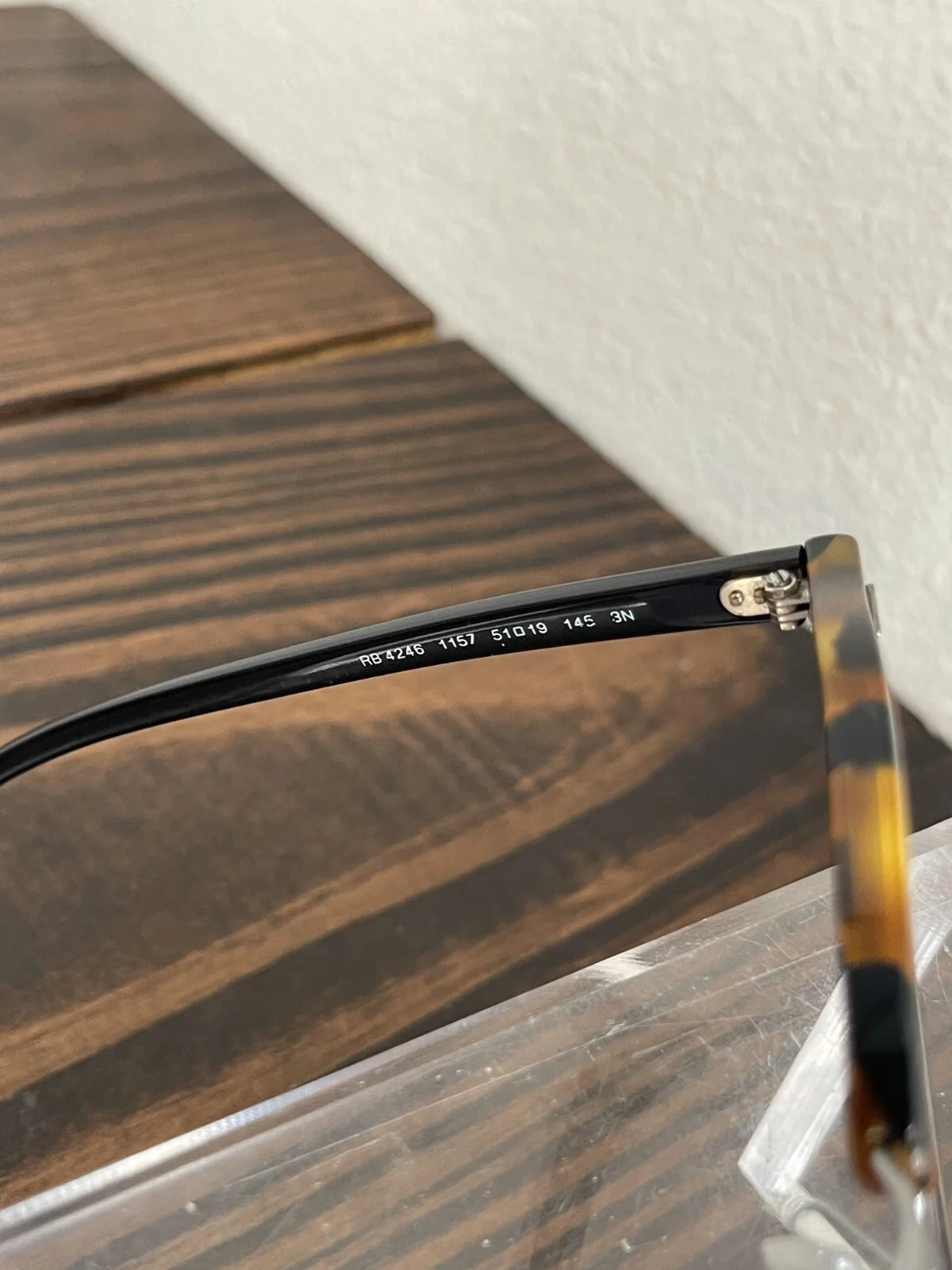 Ray-Ban Clubround RB4246-1157 Unisex Polished Black Havana Eyeglasses Frame 145 3