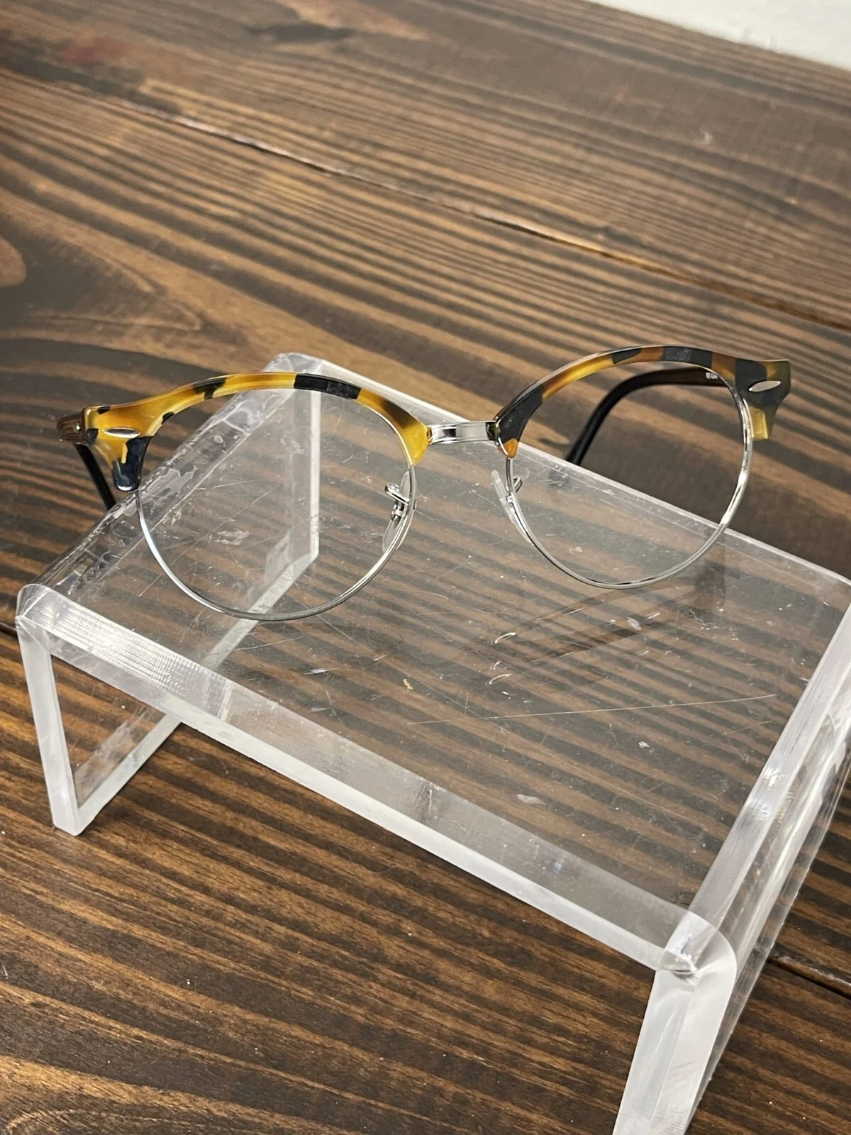 Ray-Ban Clubround RB4246-1157 Unisex Polished Black Havana Eyeglasses Frame 145 4