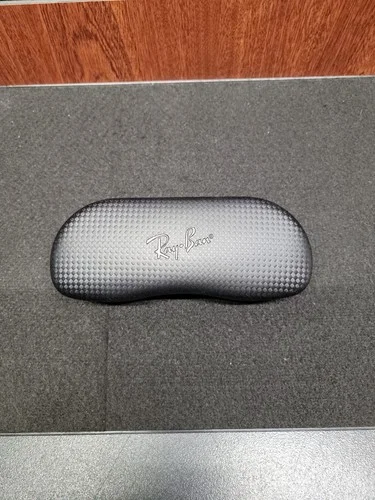 Ray Ban Eyeglass Black Carbon Fiber Clamshell Hard Case - New - Free Ship!