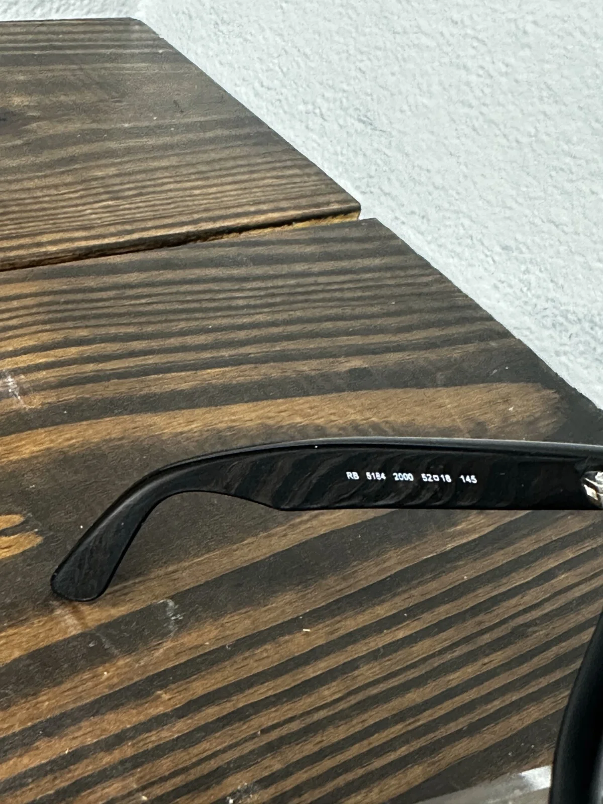 Ray-Ban Eyeglasses Frame RB5184 2000 Black Mens Womens Wayfarer 52[]18 145 #4743 3