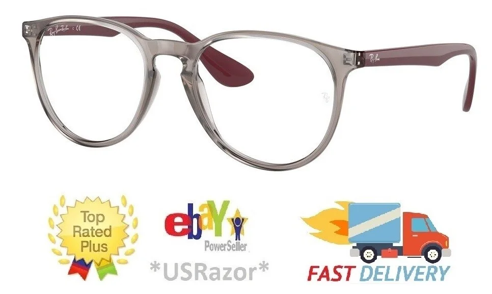 Ray-Ban Eyeglasses Frame Transparent Grey Brazil RX7046 ERIKA 9007 Rayban 8083 4