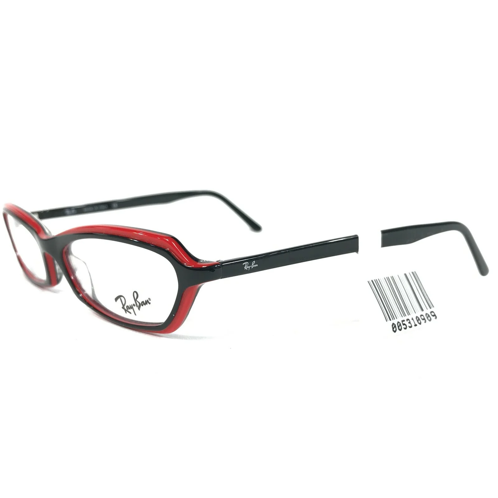 Ray-Ban Eyeglasses Frames RB5034 2098 Black Red Round Cat Eye Full Rim 52-16-140