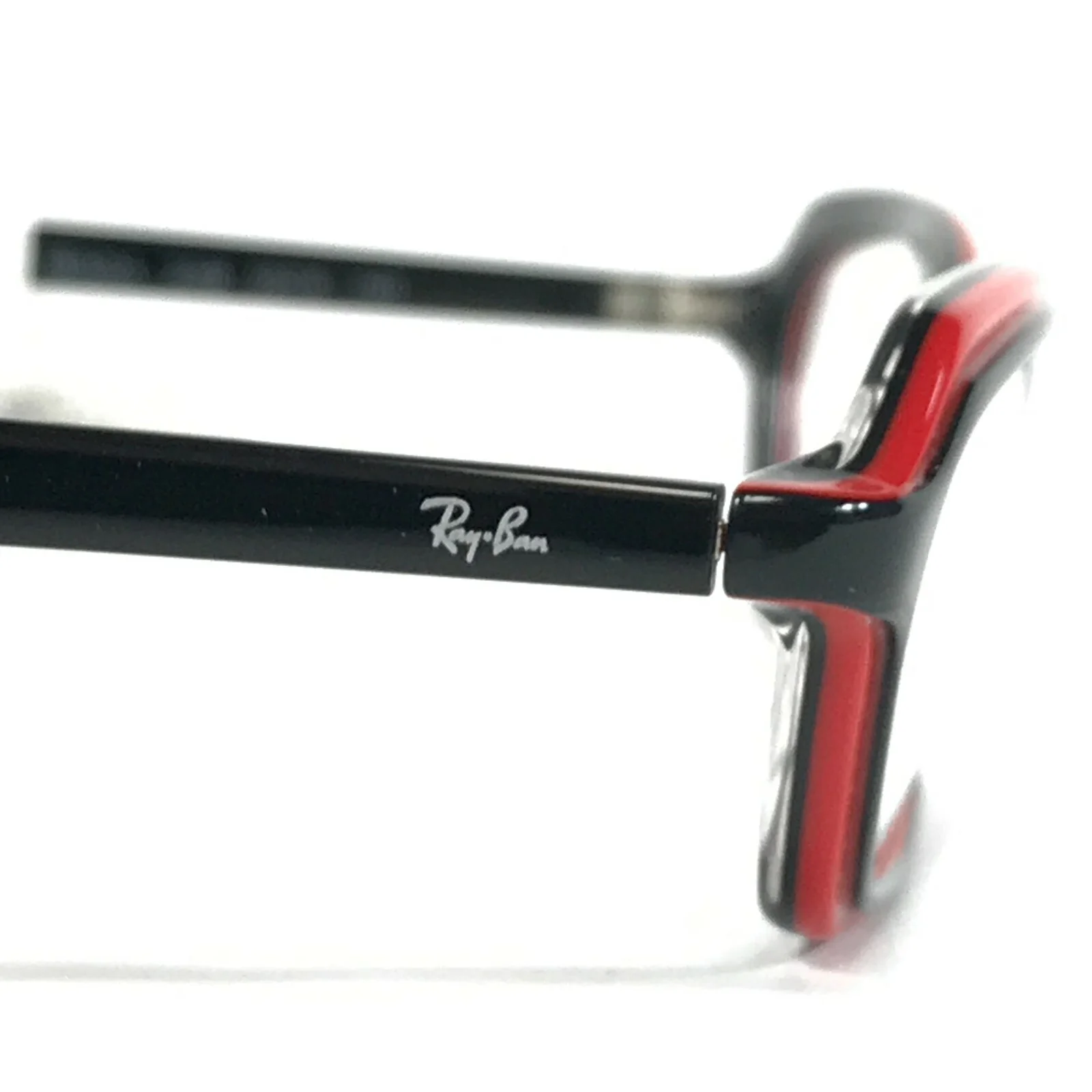 Ray-Ban Eyeglasses Frames RB5034 2098 Black Red Round Cat Eye Full Rim 52-16-140 4