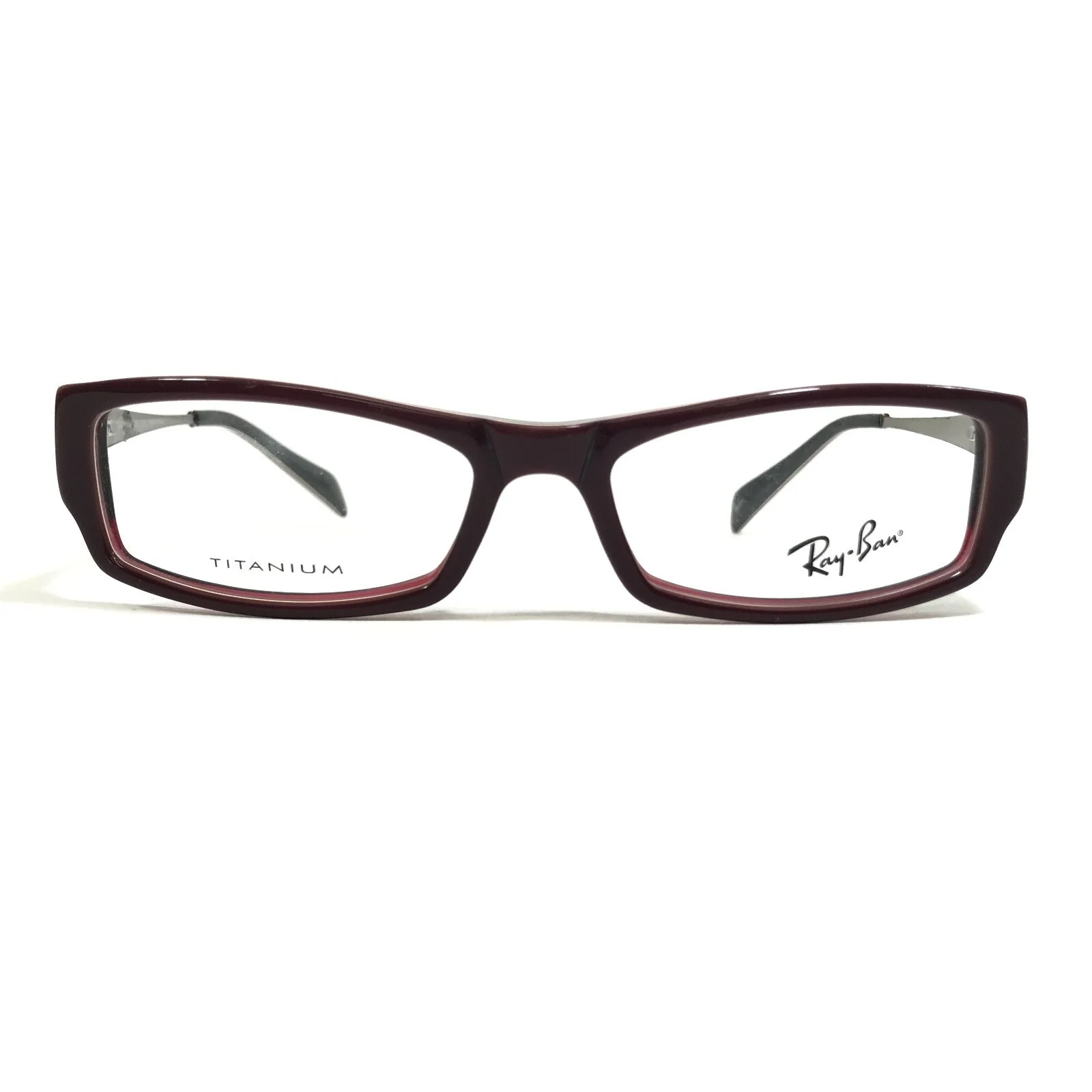 Ray-Ban Eyeglasses Frames RB5136 2286 Purple Red Shiny Silver Titanium 51-16-130 2