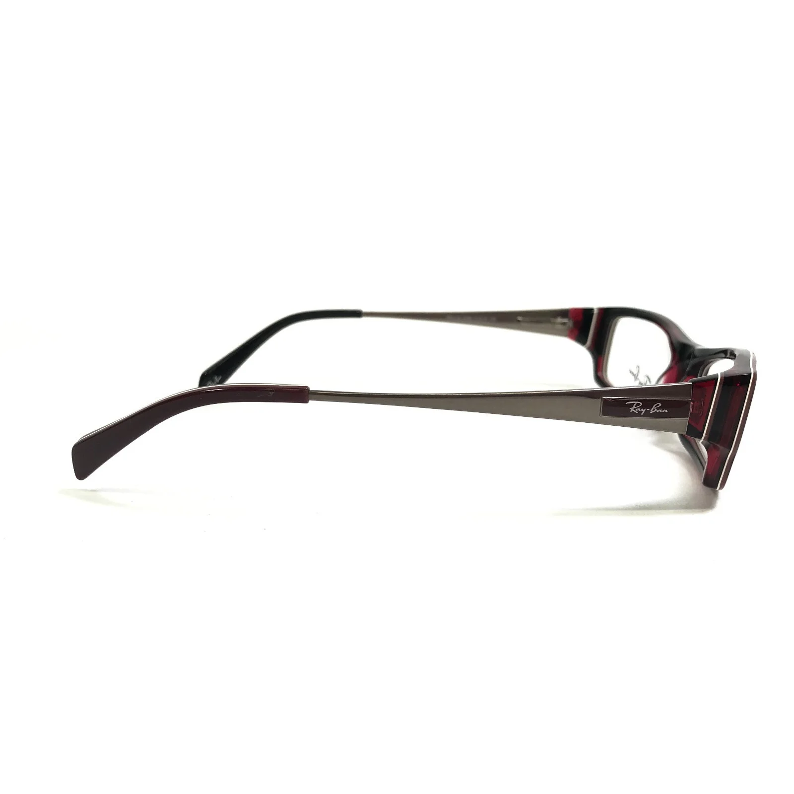 Ray-Ban Eyeglasses Frames RB5136 2286 Purple Red Shiny Silver Titanium 51-16-130 4