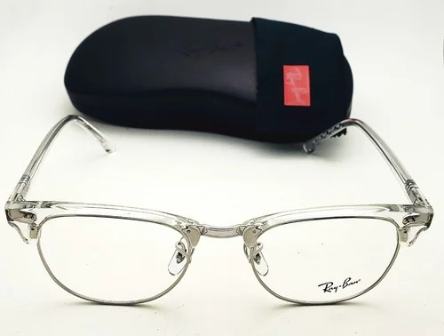 Ray-Ban Eyeglasses Frames RB5154 2001 Clear Silver Clubmaster 51-21-145 2