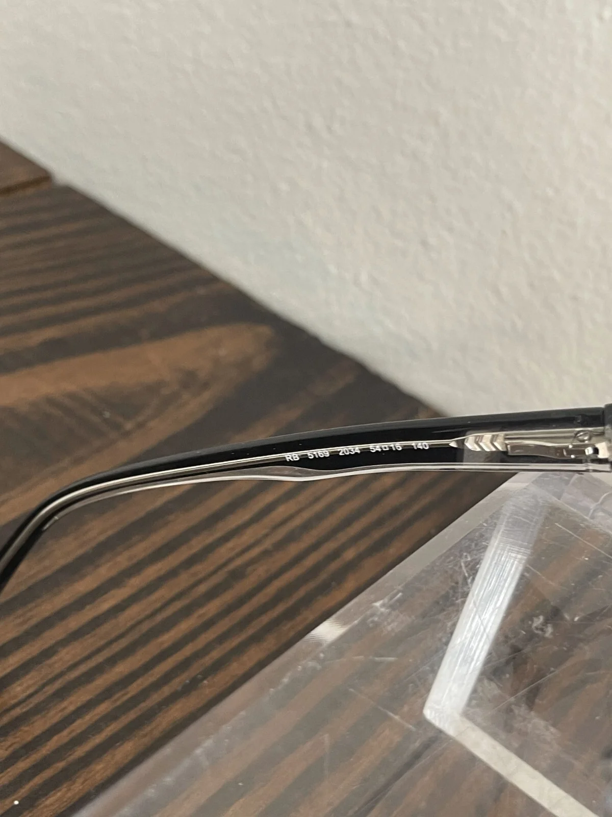 Ray-Ban Eyeglasses Frames RB5169 2034 Polished Black Clear Square 54-16-140 4