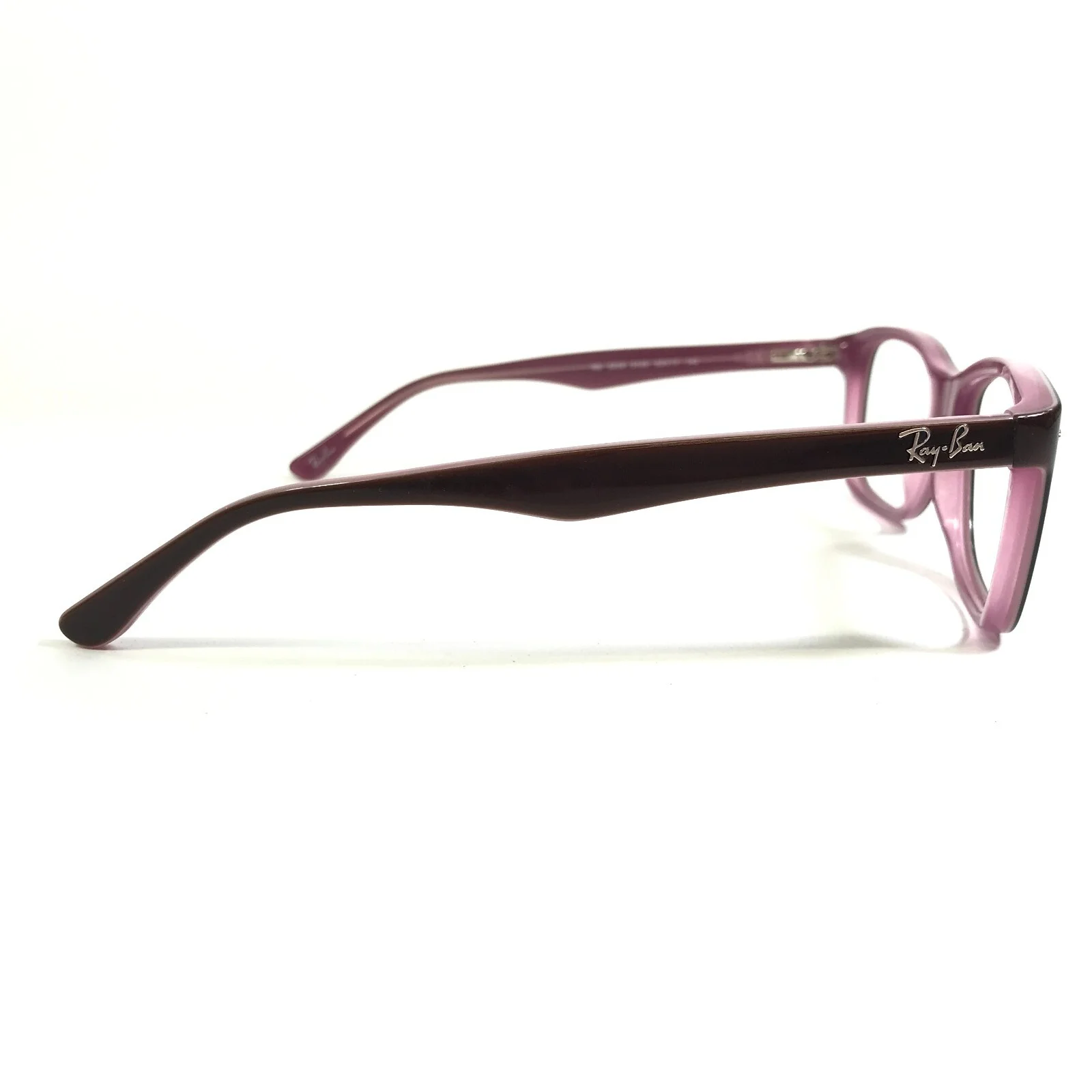 Ray-Ban Eyeglasses Frames RB5228 2126 Dark Brown Clear Purple 53-17-140 4