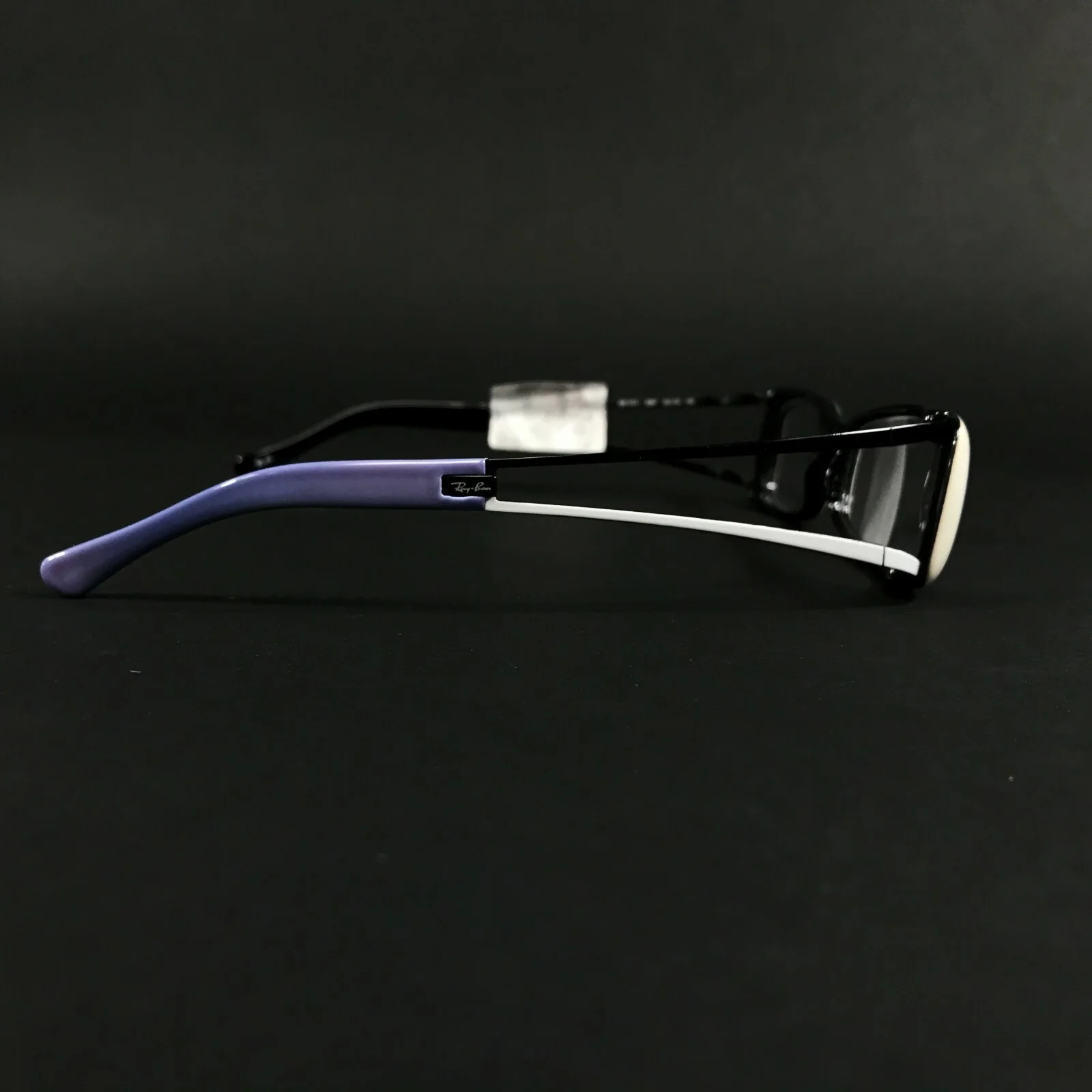 Ray-Ban Eyeglasses Frames RB7011 2097 Black White Purple Rectangular 52-16-135 4
