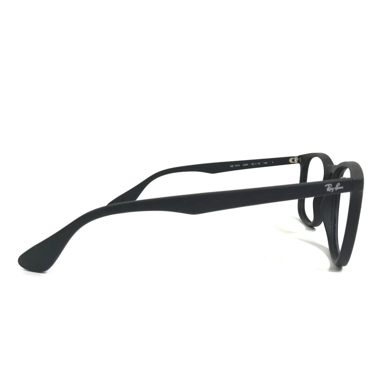 Ray-Ban Eyeglasses Frames RB7074 5364 Matte Black Rubberized Square 52-18-145 3