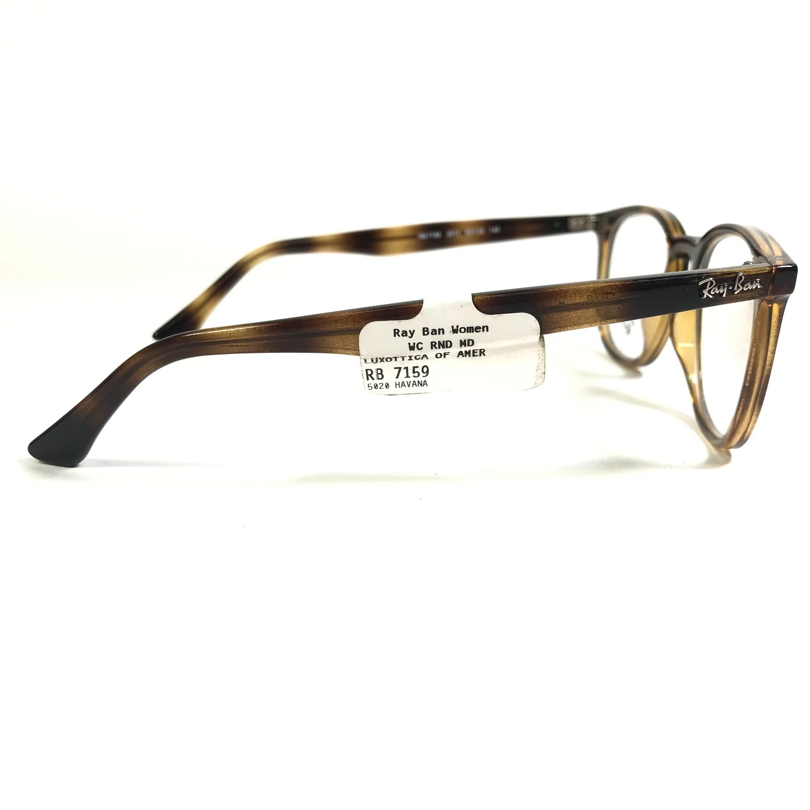 Ray-Ban Eyeglasses Frames RB7159 2012 Clear Havana Tortoise Round 50-20-145 3