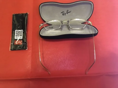 Ray-Ban Eyeglasses Frames RB7164 2001 Clear Silver Square Full Rim 52-20-150