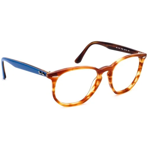 Ray-Ban Eyeglasses RB 7151 5797 Striped Brown Tortoise Hexagonal Frame 52-19 145