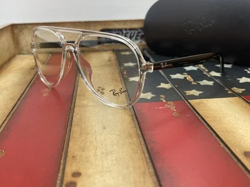 Ray-Ban Eyeglasses RB4376VF 5973 Transparent Asian Fit 57mm Option To Add RX