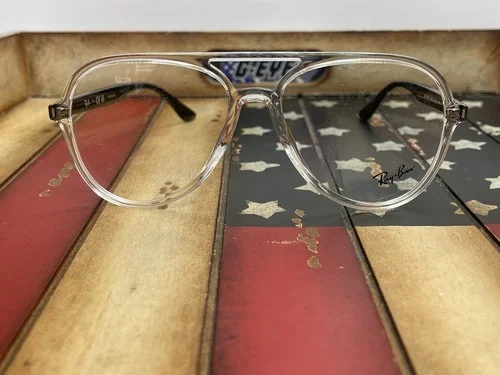Ray-Ban Eyeglasses RB4376VF 5973 Transparent Asian Fit 57mm Option To Add RX 2