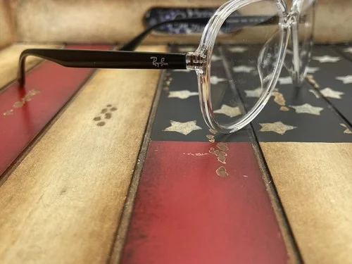 Ray-Ban Eyeglasses RB4376VF 5973 Transparent Asian Fit 57mm Option To Add RX 3
