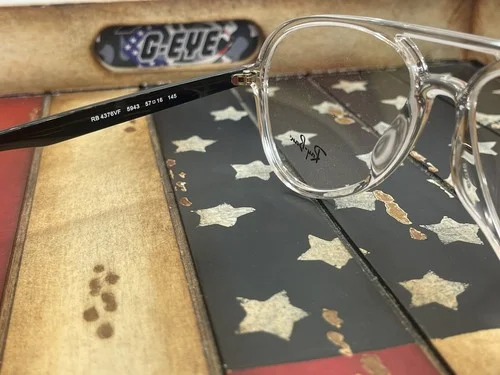 Ray-Ban Eyeglasses RB4376VF 5973 Transparent Asian Fit 57mm Option To Add RX 4
