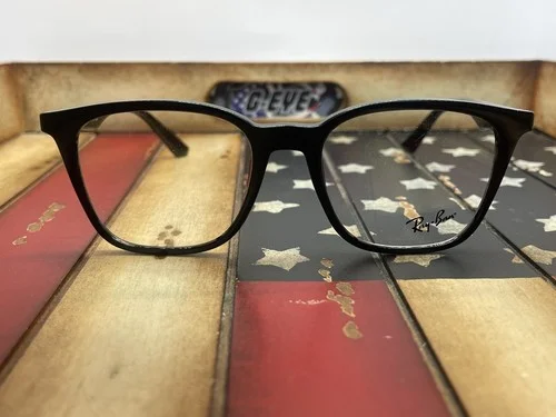 Ray-Ban Eyeglasses RB7177F 2000 Black 51MM Asian Fit Frame Option To Add RX 2