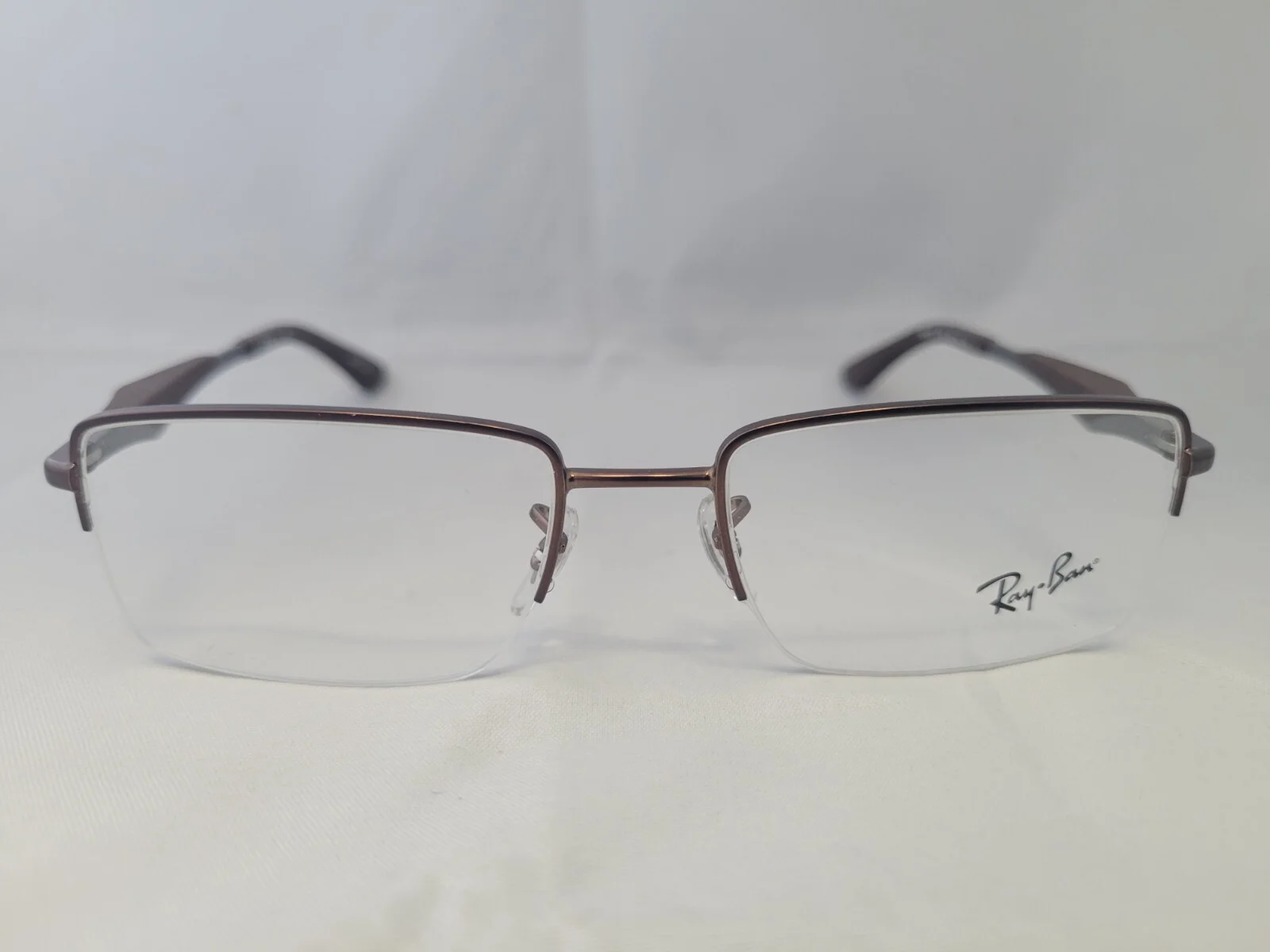 Ray-Ban Eyeglasses Semi Rimless Brown Frames RB6285 2758 53-18-140