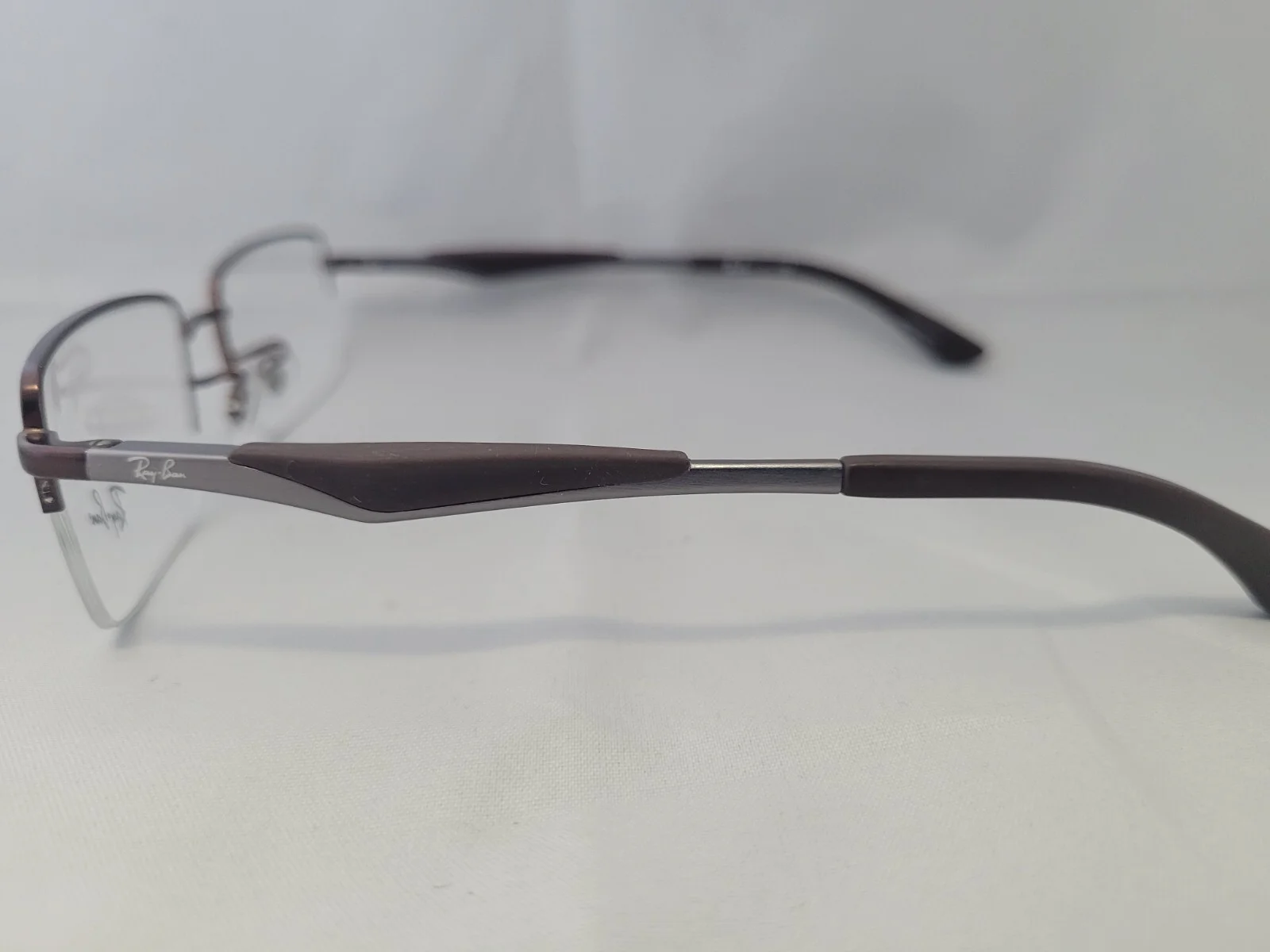 Ray-Ban Eyeglasses Semi Rimless Brown Frames RB6285 2758 53-18-140 3