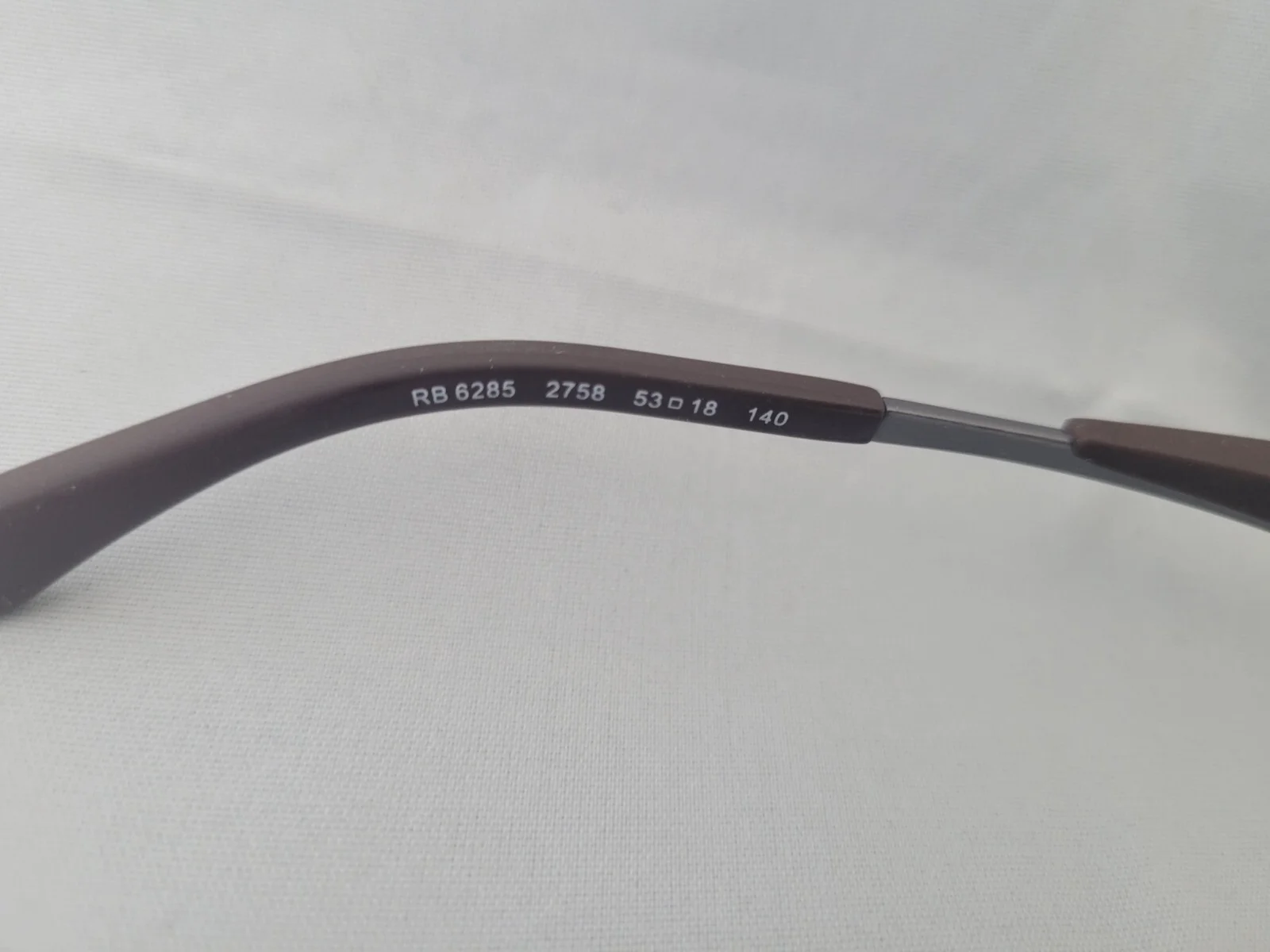 Ray-Ban Eyeglasses Semi Rimless Brown Frames RB6285 2758 53-18-140 4