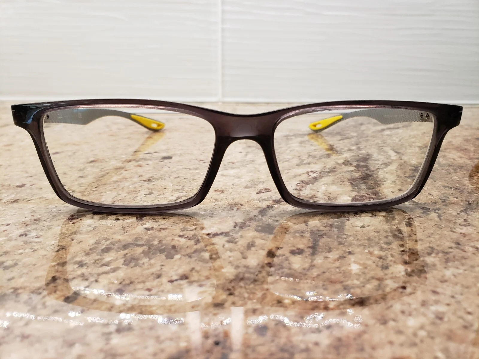 RAY BAN FERARRI SCUDERIA CARBON FIBER EYEGLASS FRAMES RX8901M F636 GRAY & YELLOW 2