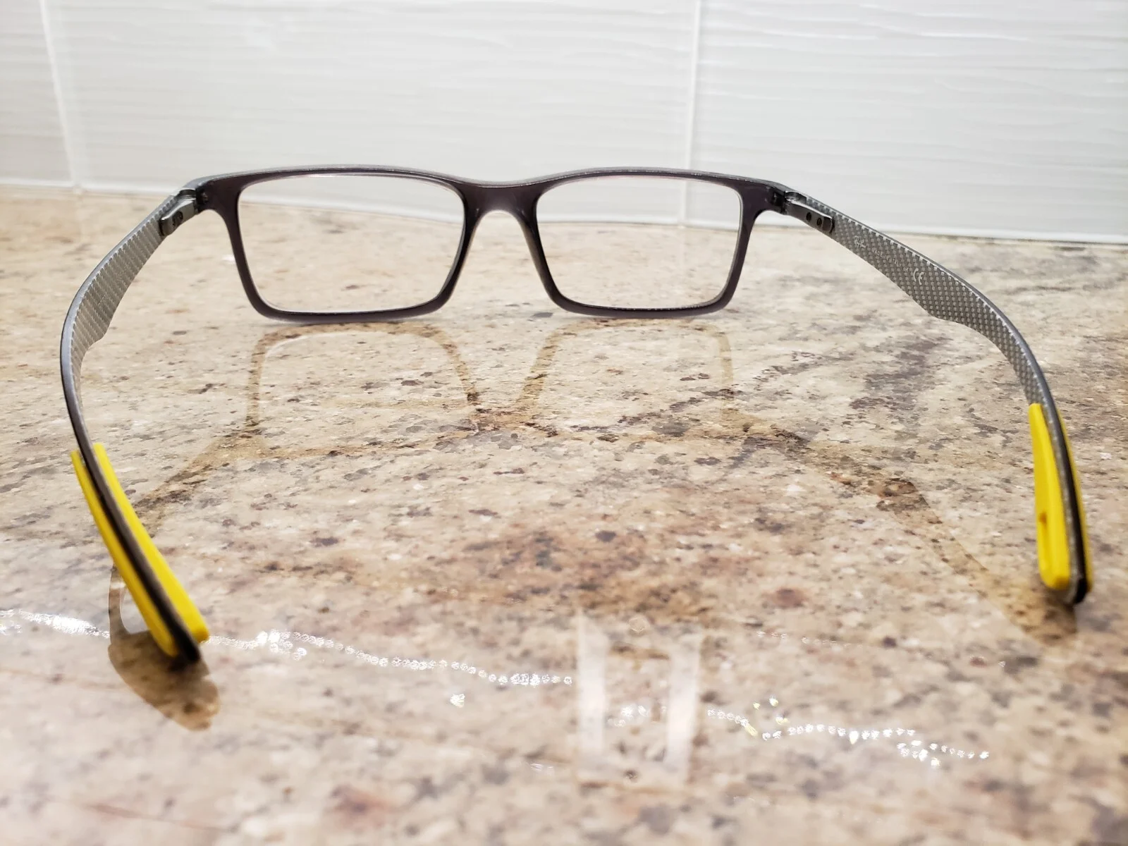 RAY BAN FERARRI SCUDERIA CARBON FIBER EYEGLASS FRAMES RX8901M F636 GRAY & YELLOW 4