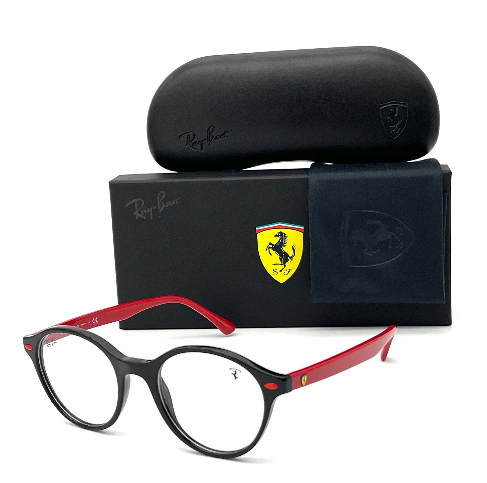 Ray Ban FERRARI RX5404M F644 Black / Demo Lens 48mm Eyeglasses RB5404M