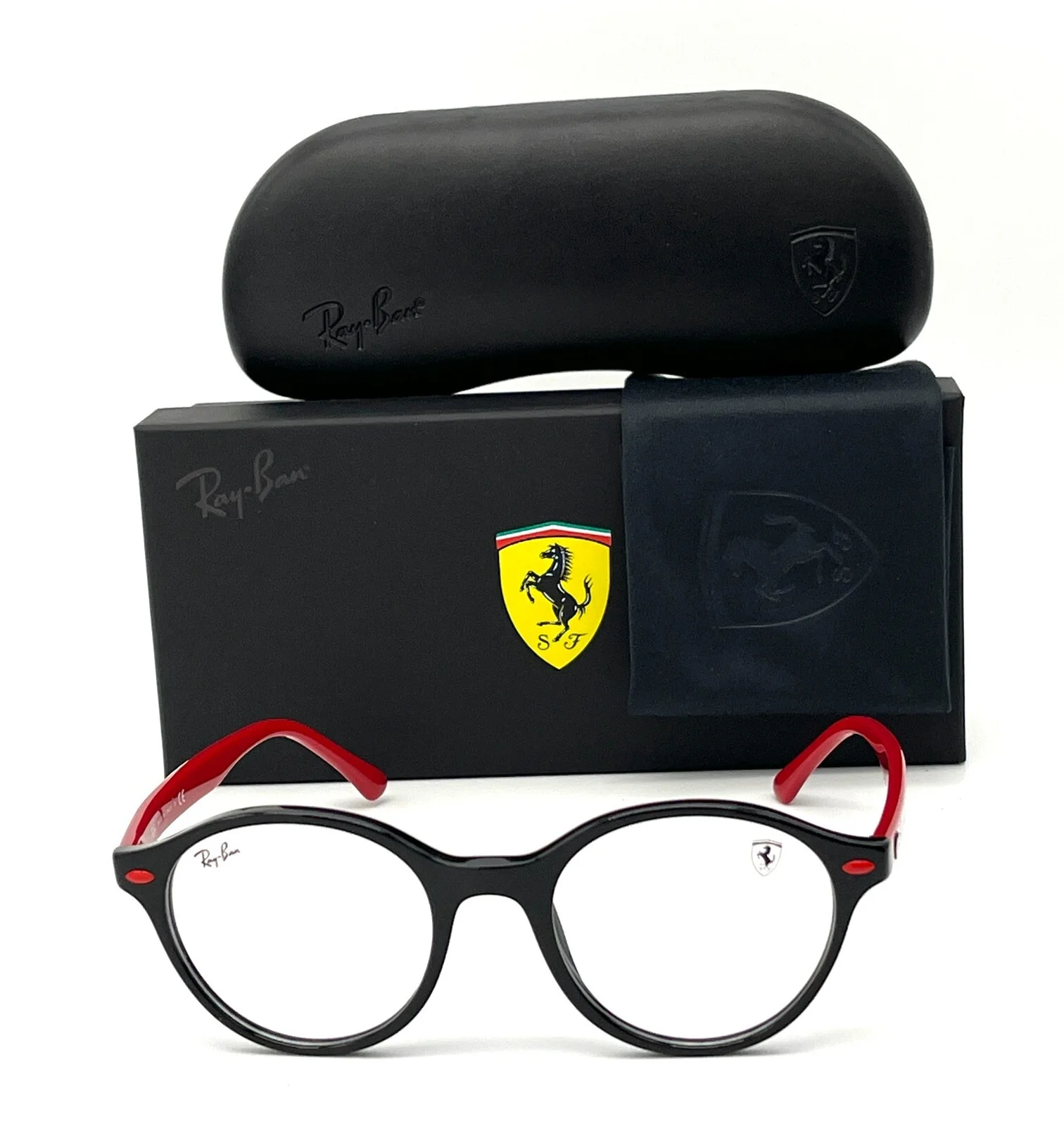 Ray Ban FERRARI RX5404M F644 Black / Demo Lens 48mm Eyeglasses RB5404M 2