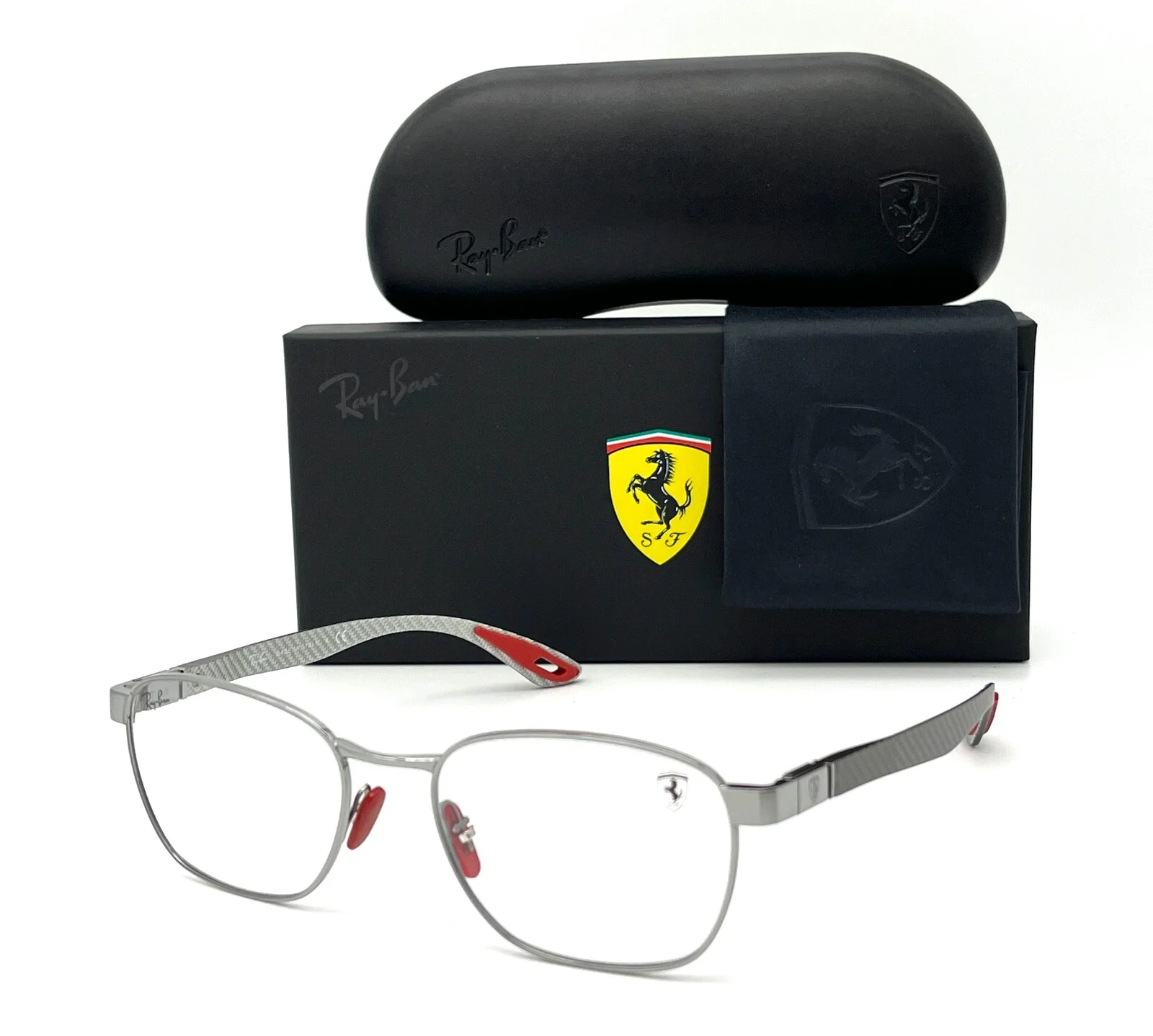 Ray Ban FERRARI RX6480M F070 Gunmetal / Demo Lens 52mm Eyeglasses