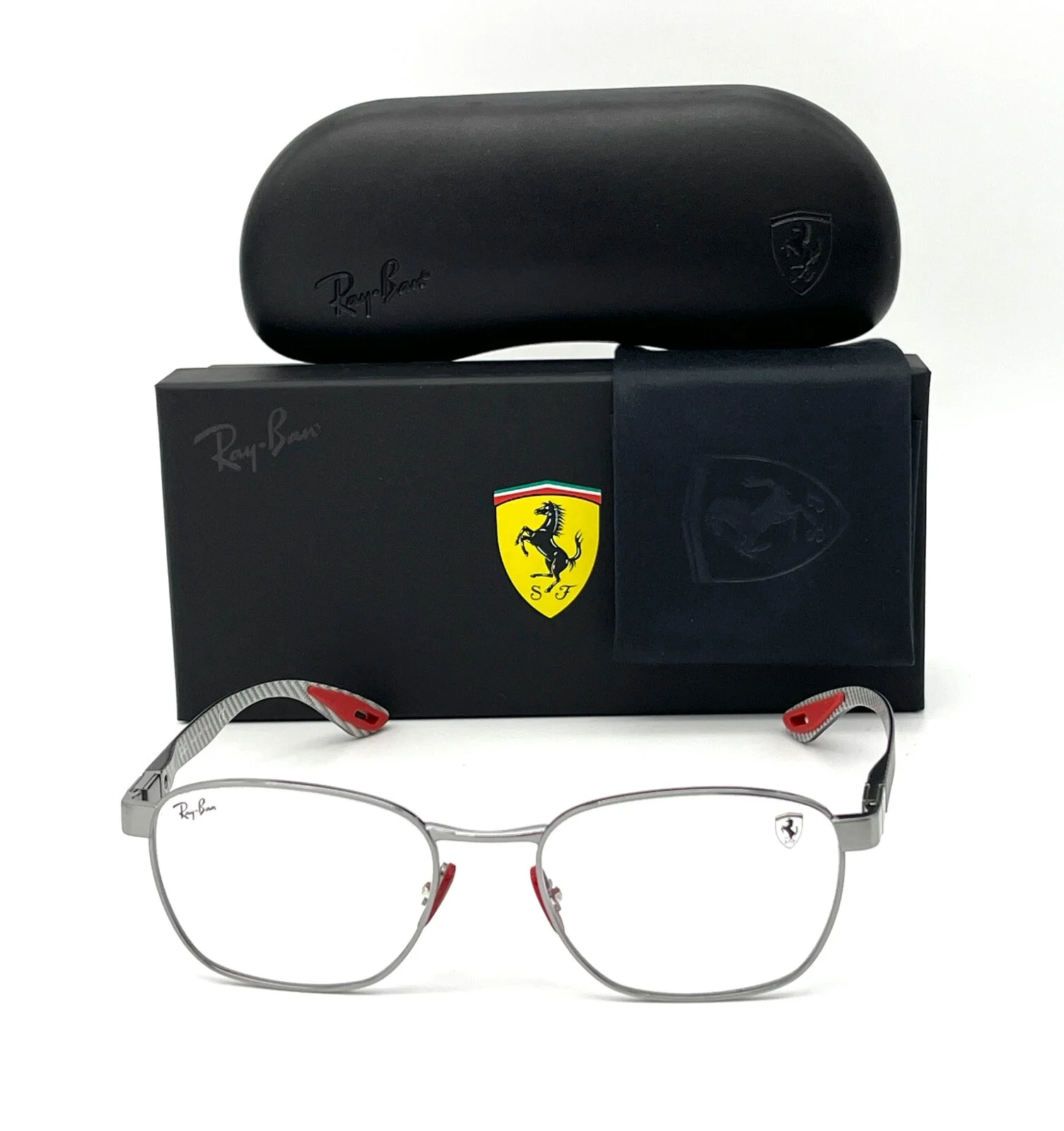 Ray Ban FERRARI RX6480M F070 Gunmetal / Demo Lens 52mm Eyeglasses 2