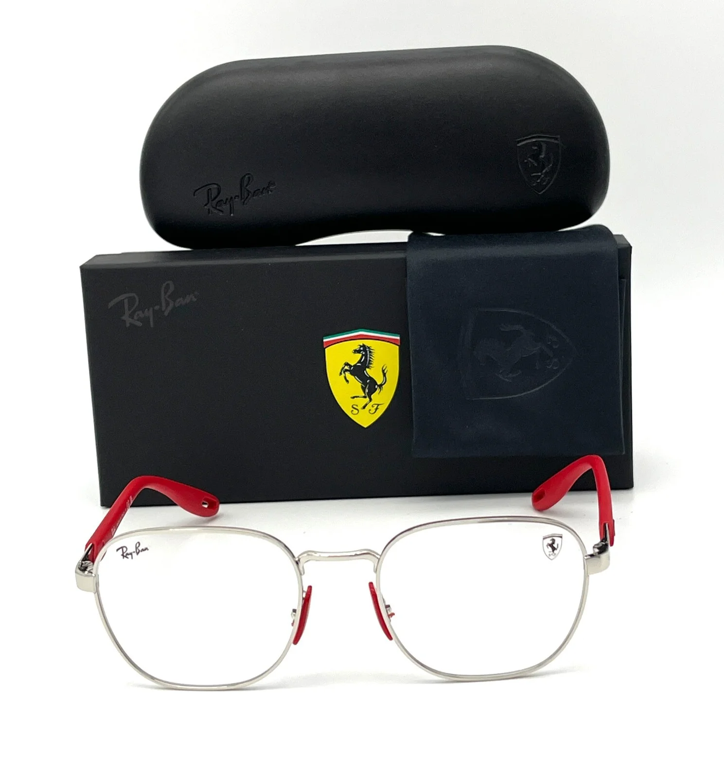 Ray Ban FERRARI RX6484M F007 Silver / Demo Lens 51mm Eyeglasses RB6484M 2