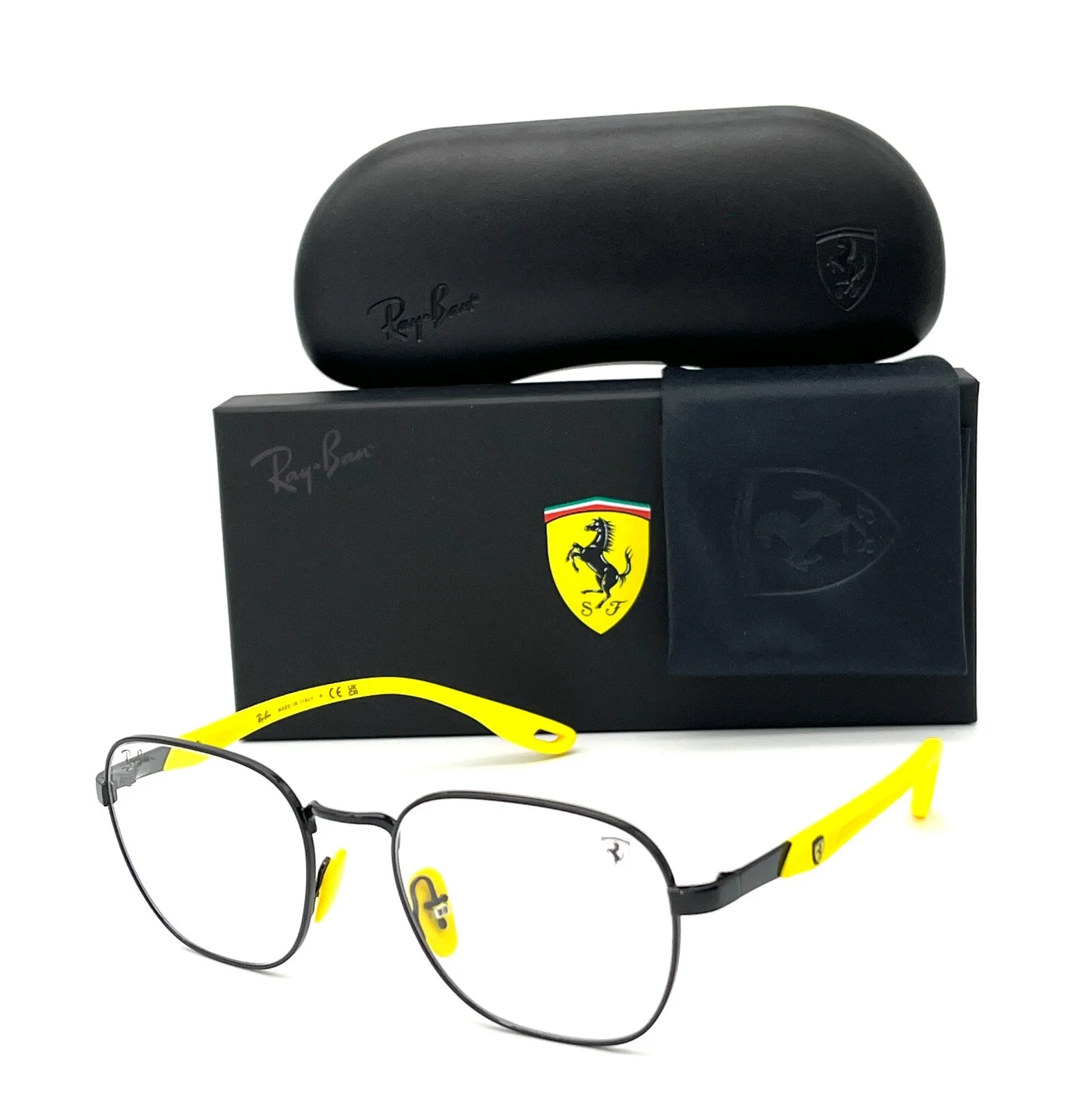 Ray Ban FERRARI RX6484M F028 Black / Demo Lens 51mm Eyeglasses RB6484M