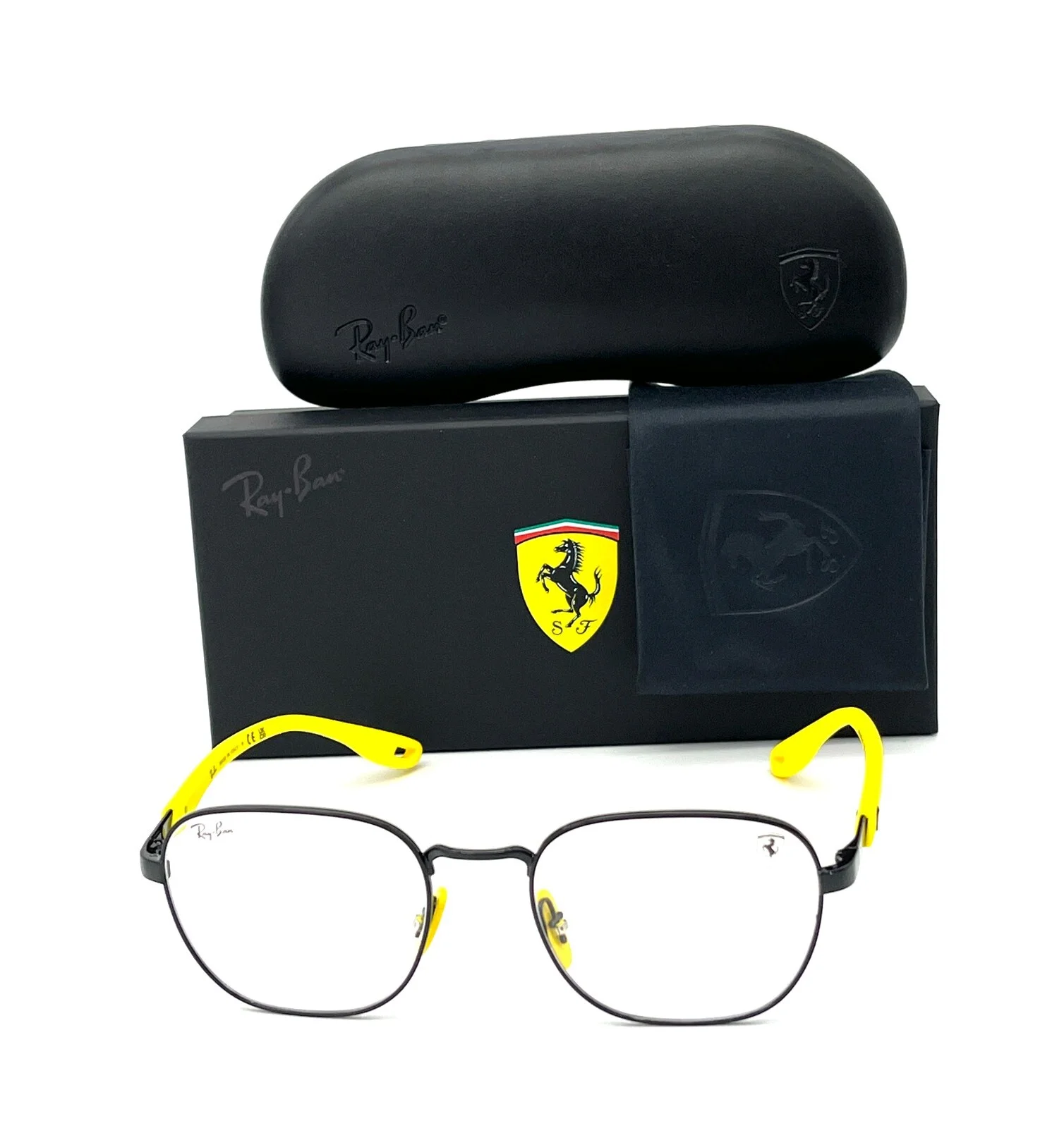 Ray Ban FERRARI RX6484M F028 Black / Demo Lens 51mm Eyeglasses RB6484M 2