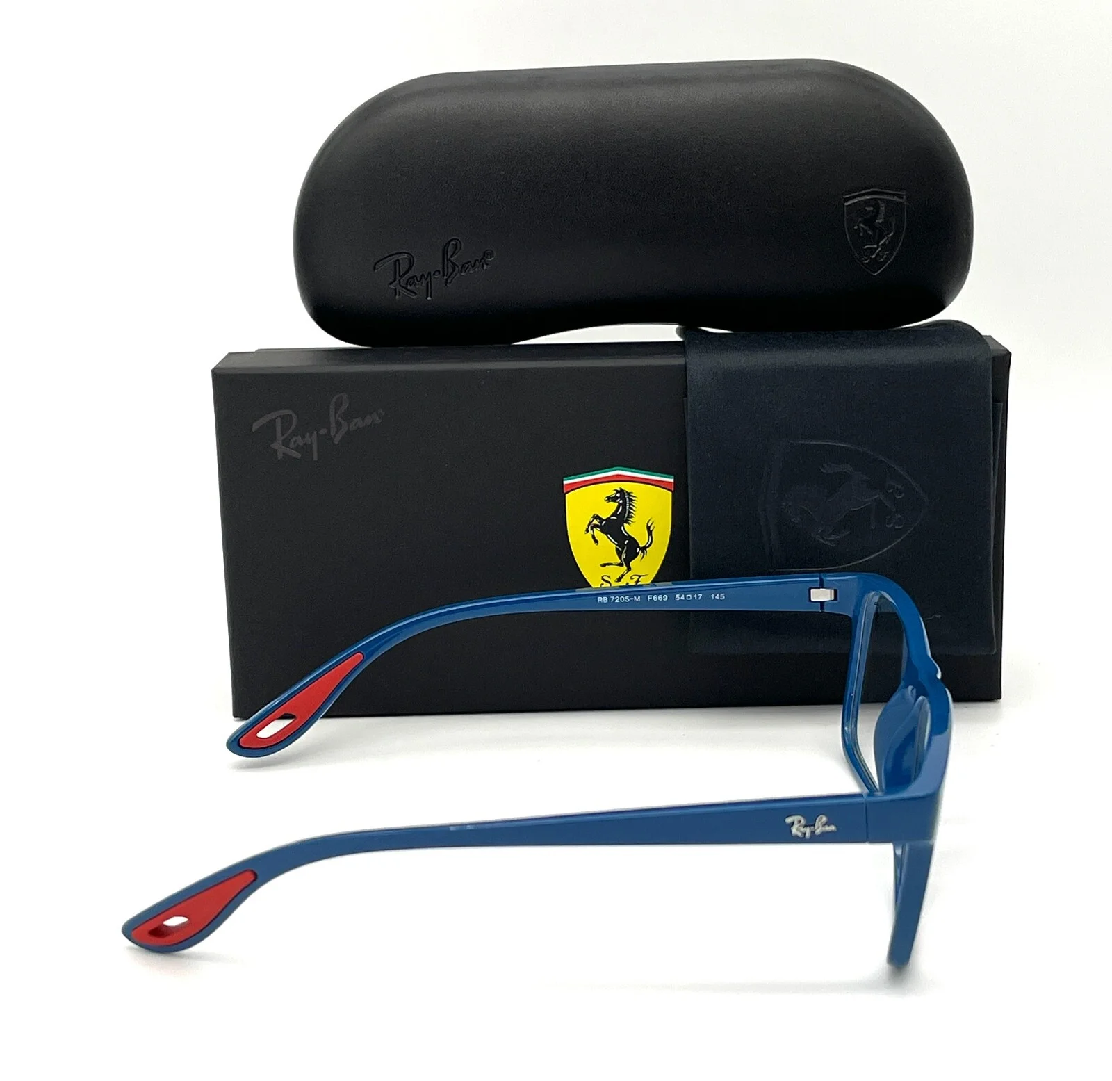 Ray Ban FERRARI RX7205M F669 Blue Vallarta / Demo Lens 54mm Eyeglasses RB72052M 4