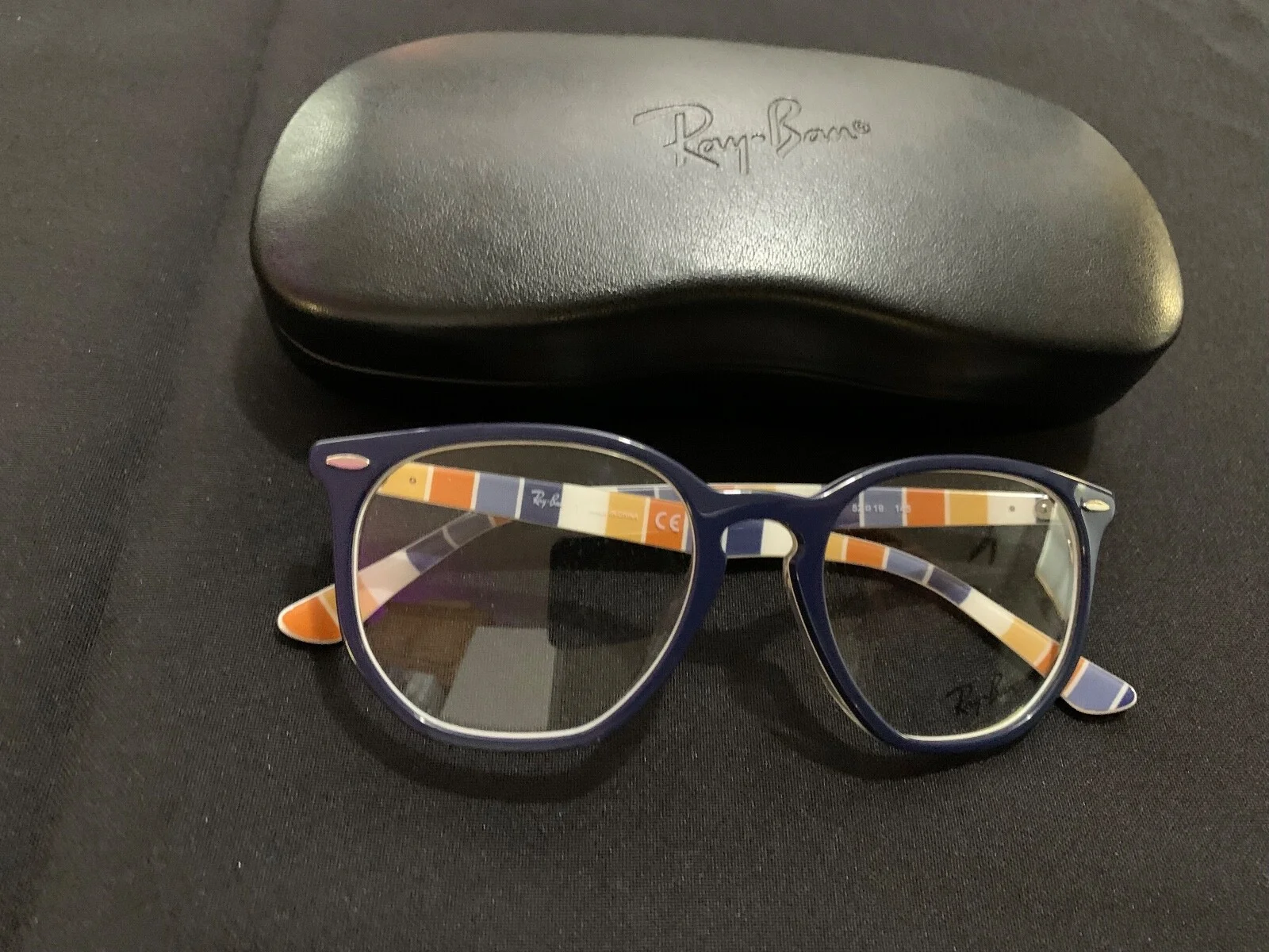 Ray Ban Hexagonal 7151 Blue Multi Inside Size 52 Eyeglasses 3