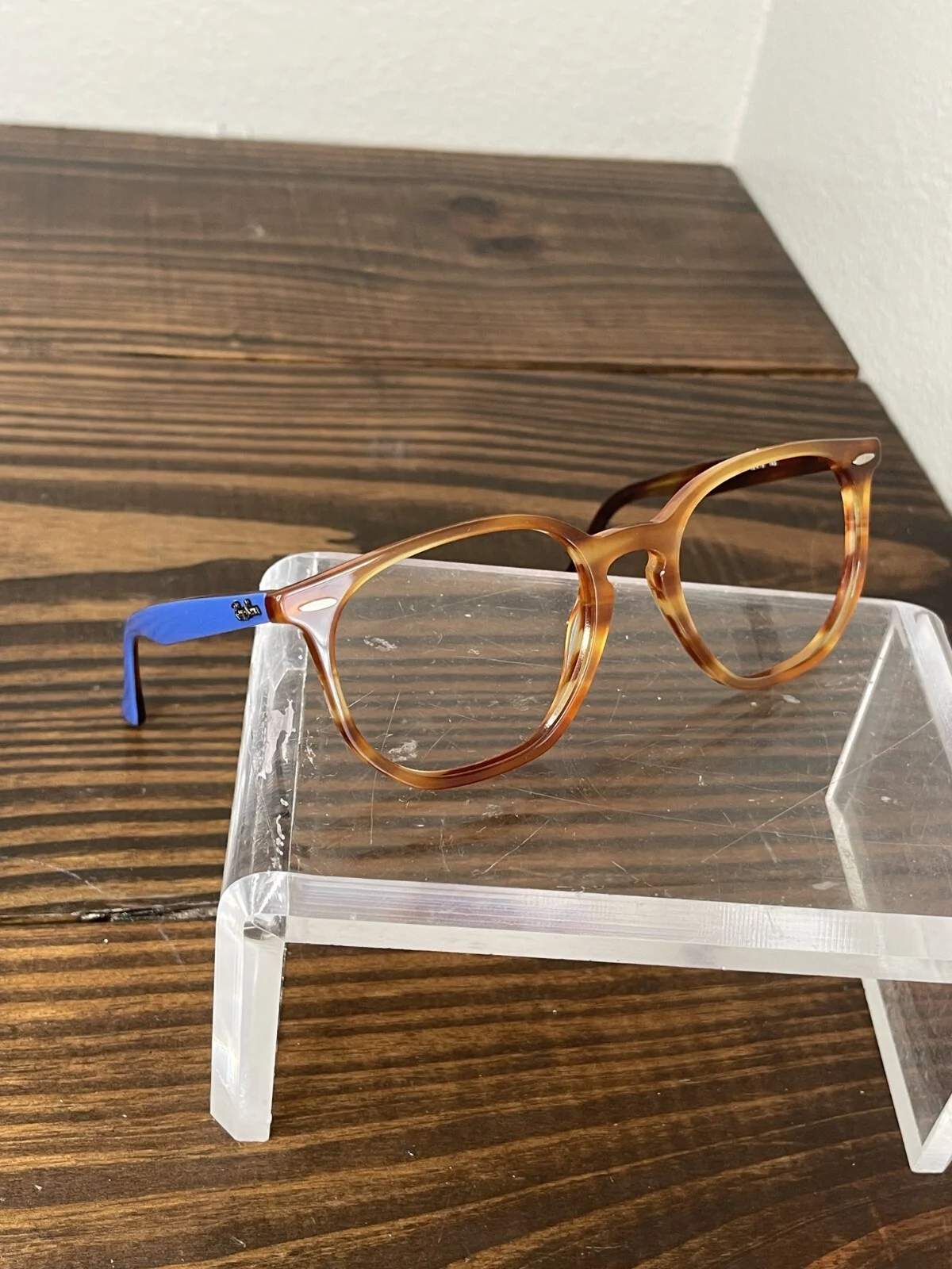 Ray-Ban Hexagonal Optics RB7151-5799 Unisex Tortoise Brown/Blue Eyeglasses Frame