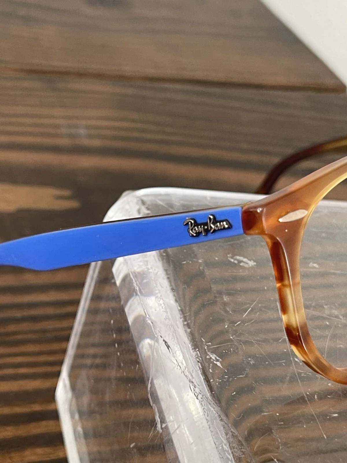 Ray-Ban Hexagonal Optics RB7151-5799 Unisex Tortoise Brown/Blue Eyeglasses Frame 2