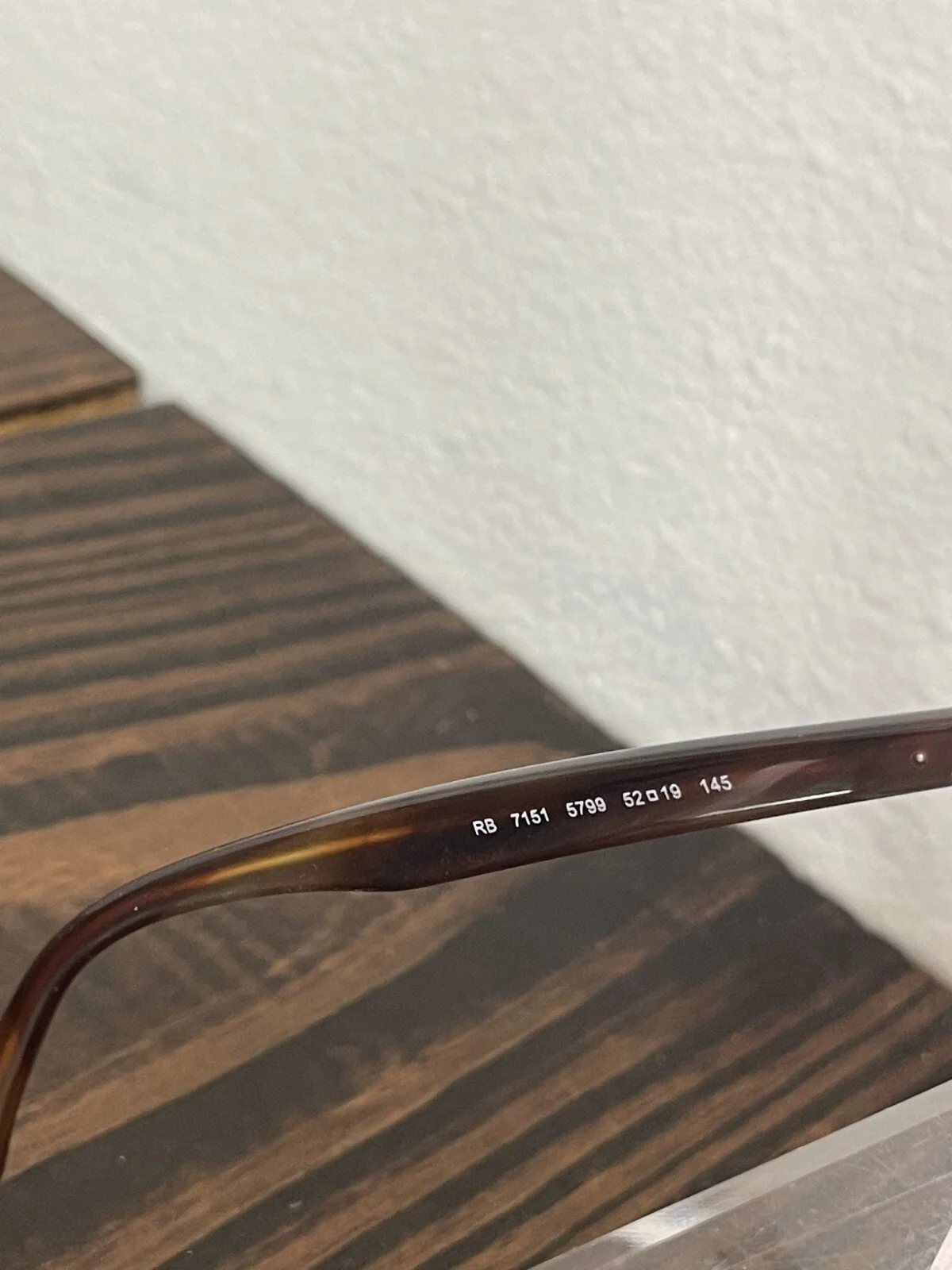 Ray-Ban Hexagonal Optics RB7151-5799 Unisex Tortoise Brown/Blue Eyeglasses Frame 3