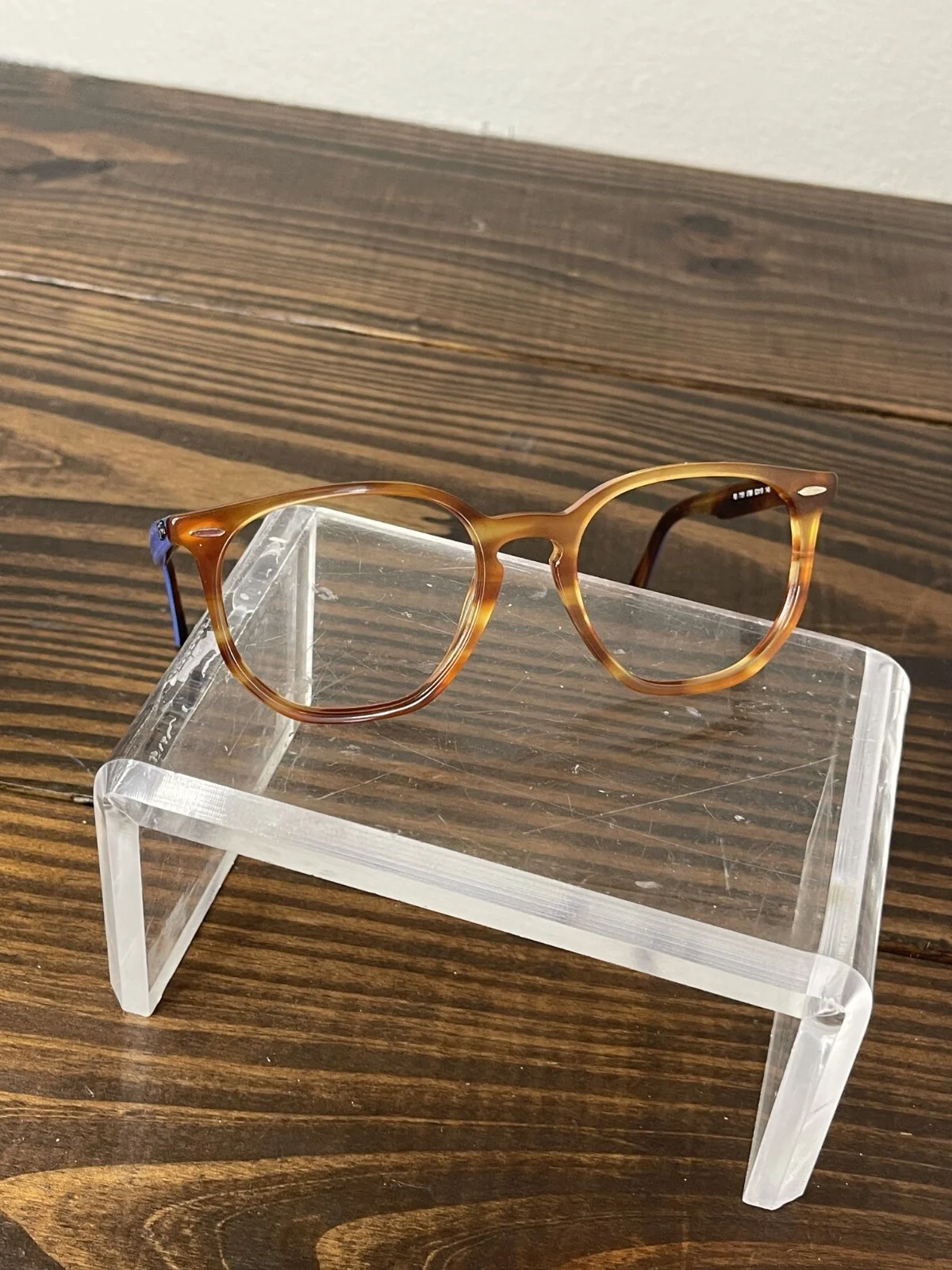 Ray-Ban Hexagonal Optics RB7151-5799 Unisex Tortoise Brown/Blue Eyeglasses Frame 4