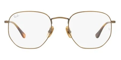 Ray-Ban Hexagonal RX8148V Eyeglasses Demigloss Antique Gold 54mm
