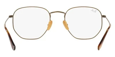 Ray-Ban Hexagonal RX8148V Eyeglasses Demigloss Antique Gold 54mm 4