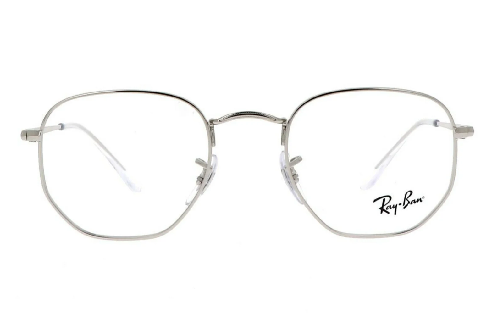 Ray Ban JACK Hexagonal Eyeglasses RB 6448 2501 Silver Optical Frame 48-21-145 2