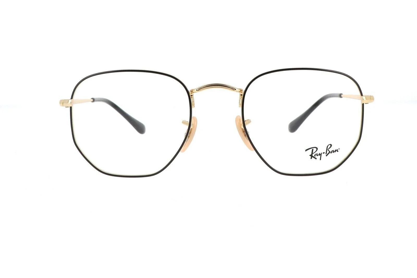 Ray Ban JACK Hexagonal Eyeglasses RB6448 2991 Black Gold Optical Frame 48-21-145