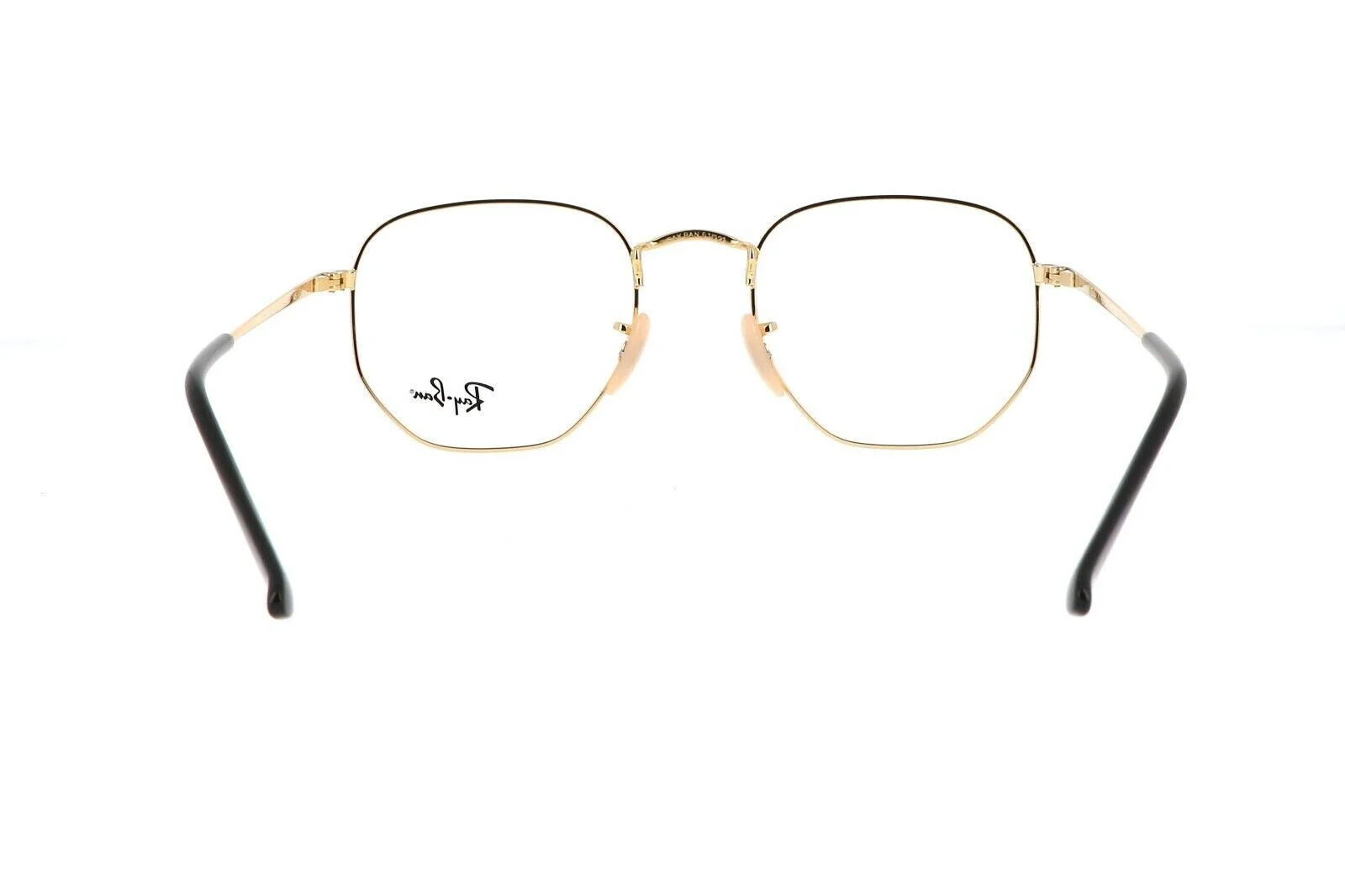 Ray Ban JACK Hexagonal Eyeglasses RB6448 2991 Black Gold Optical Frame 48-21-145 3