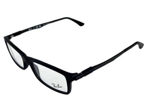 Ray Ban NEW Matte Black Rectangle Fashion Frames 54-17-145 Eyeglasses RX7017 2